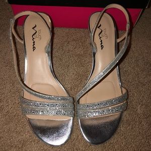 Silver dress heels